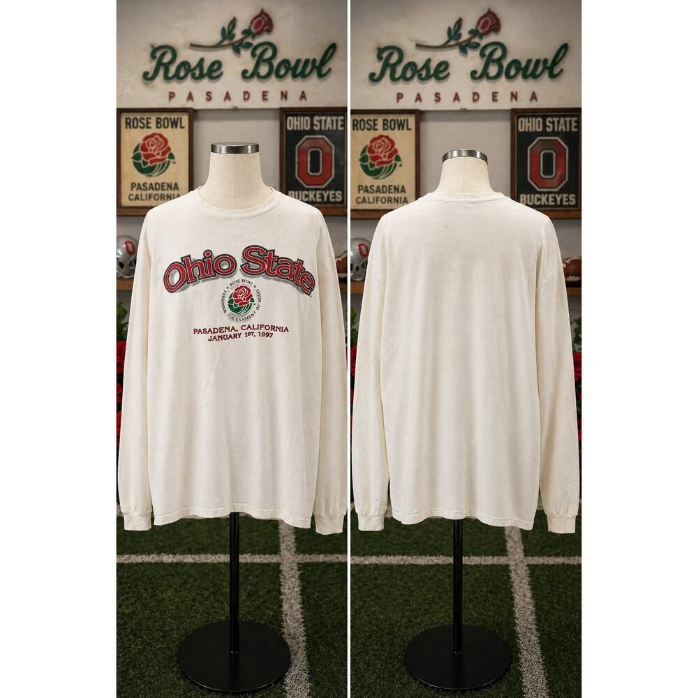 Vintage 1997 Ohio State Rose Bowl Long Sleeve Tee USA XL Buckeyes USA